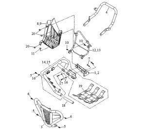 FOOTREST / FRONT BUMPER/ REAR HAND GRIP