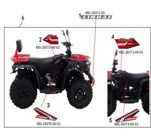 STICKER (USED FOR BLACK PLASTIC PARTS)