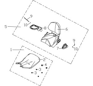 SEAT AND REAR BACKREST ASSY