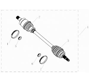 REAR LEFT DRIVE AXLE
