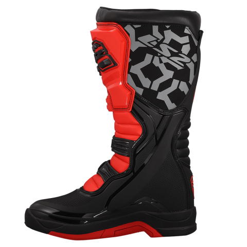 LS2 RAPTOR MAN BOOTS BLACK RED 40