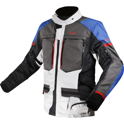 LS2 NORWAY MAN JACKET BLUE BLACK GREY RED 5XL
