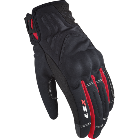 LS2 JET 2 LADY GLOVES BLACK RED M
