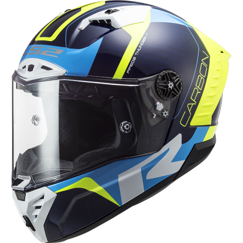LS2 FF805 THUNDER C RACING1 GL.BLUE H-V YELLOW