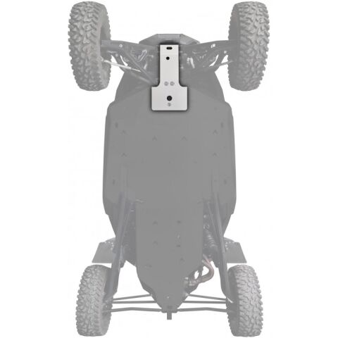 XRW FRONT DIFF SKID PLATE ALUM - POLARIS RZR PRO R