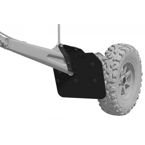 XRW REAR MUD FLAPS KIT REINFORCED BLACK - POLARIS RZR PRO R