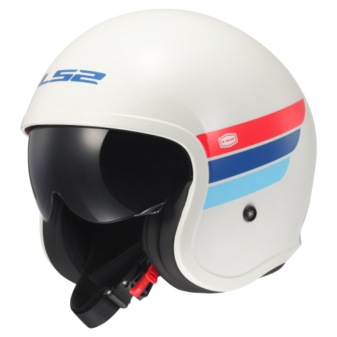 LS2 OF599 SPITFIRE II RETRO WHITE BLUE RED-06 M