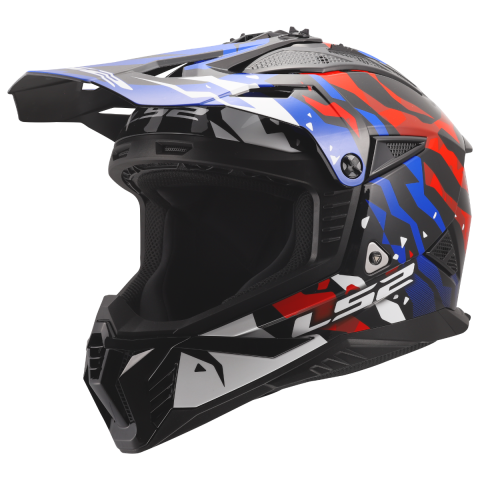 LS2 MX708 FAST II GROTESK WHITE BLUE RED-06 S