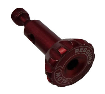Damping Adjust Part: Knob, RD Adjust (1.40 TLG, 1/4-32 UNEF-2A) AI 7075, Red Ano III