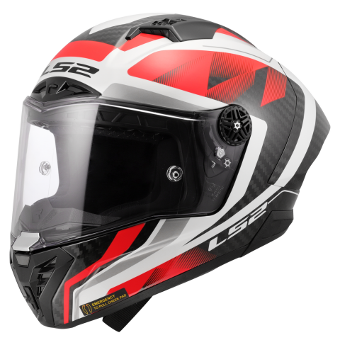 LS2 FF805 THUNDER GP AERO RAUTE WHITE RED-06 S