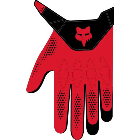 FOX Bomber Lt Glove Ce - S, Fluo RED MX24