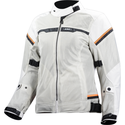 LS2 RIVA LADY JACKET LIGHT GREY H-V ORANGE XL