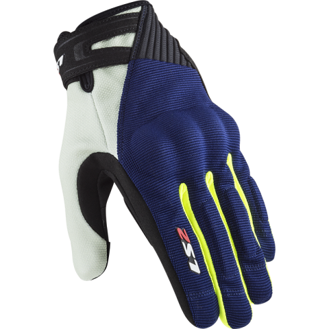 LS2 DART 2 MAN GLOVES BLUE H-V YELLOW XL