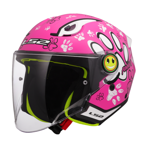 LS2 OF622 FUNNY II PAWS PINK M