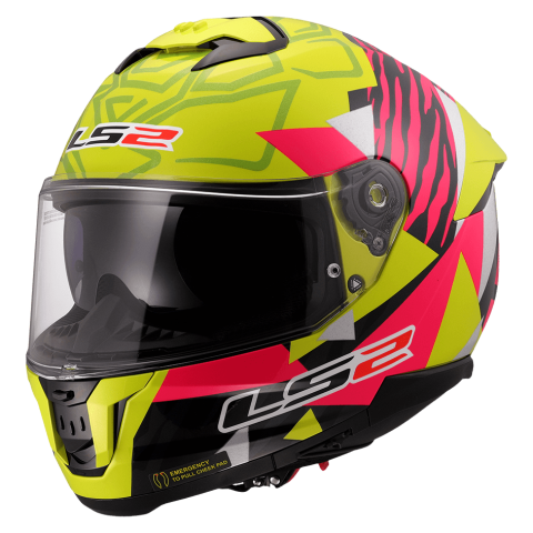 LS2 FF808 STREAM II TIGER H-V YELLOW PINK-06 XXL