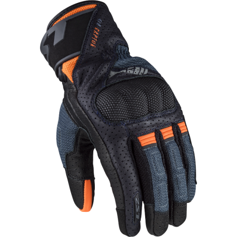LS2 AIR RAPTOR MAN GLOVES DARK BLUE H-V ORANGE M