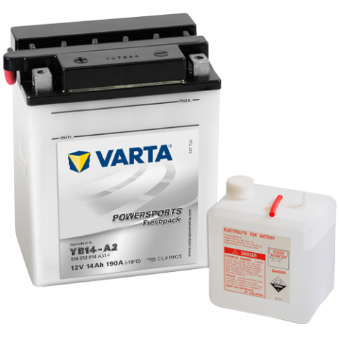 Varta 12V/14Ah moto (YB14-A2)  Freshpack