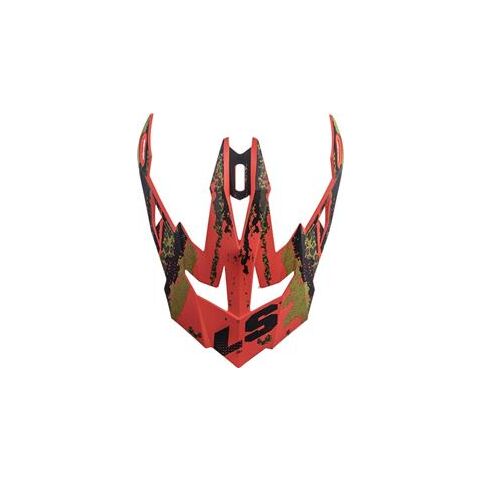 LS2 MX470 PEAK CLAW MATT BLACK RED