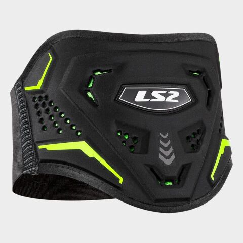 LS2 KOKU KIDNEY BELT BLACK H-V YELLOW 3XL-5XL
