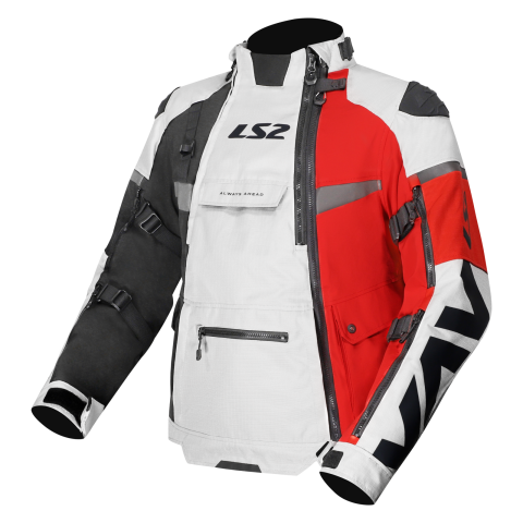 LS2 X-MASTER MAN JACKET BLACK GREY RED 4XL
