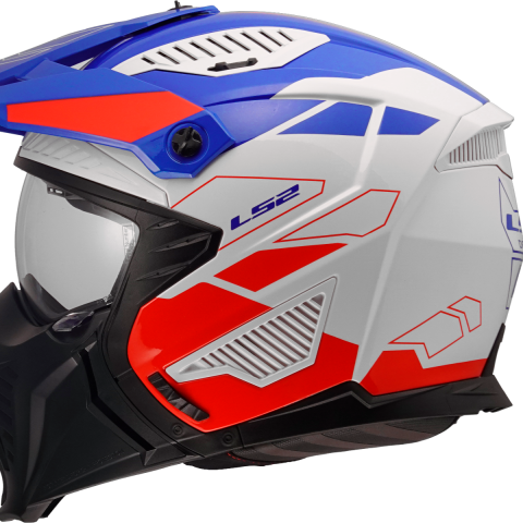 LS2 OF606 DRIFTER TREK WHITE BLUE RED-06 XS
