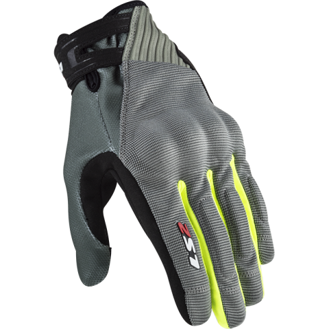LS2 DART 2 MAN GLOVES GREY H-V YELLOW S