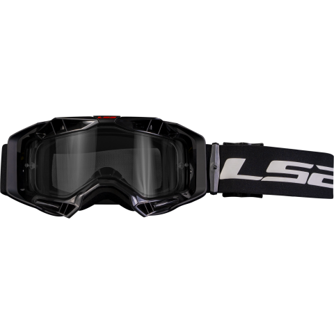 LS2 AURA ENDURO SERIES GOGGLE BLACK WITH CLEAR VISOR
