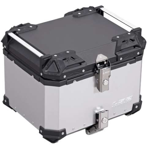 LS2 ALUCASE Silver 45l for rear rack with metal base