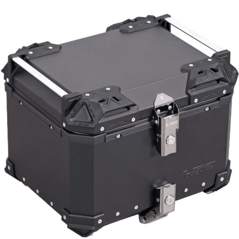 LS2 ALUCASE Black 45l for rear rack with metal base