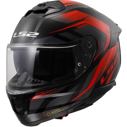 LS2 FF808 STREAM II FURY BLACK RED-06 XL
