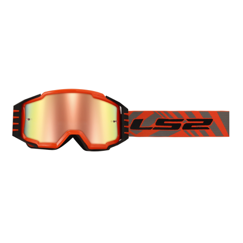LS2 CHARGER PRO GOGGLE H-V ORANGE WITH IRIDIUM VISOR