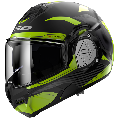 LS2 FF906 ADVANT REVO MATT BLACK H-V YELLOW-06 XXL