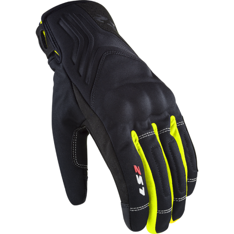 LS2 JET 2 MAN GLOVES BLACK H-V YELLOW XL