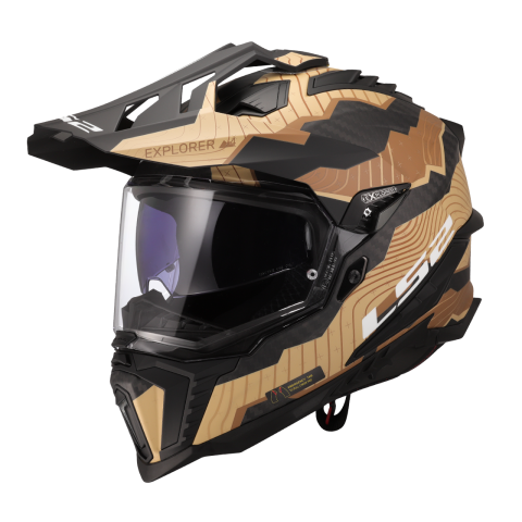 LS2 MX701 EXPLORER C TRICK BROWN SAND-06 S