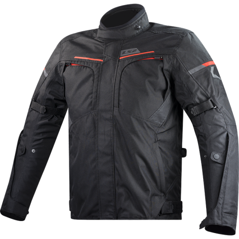 LS2 ENDURANCE MAN JACKET BLACK RED