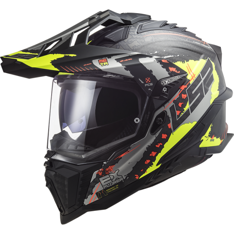 LS2 MX701 Explorer C EXTEND Matt H-V Yellow XXL