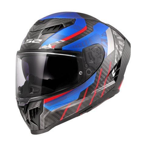 LS2 FF807 DRAGON TRAX BLUE RED XXS