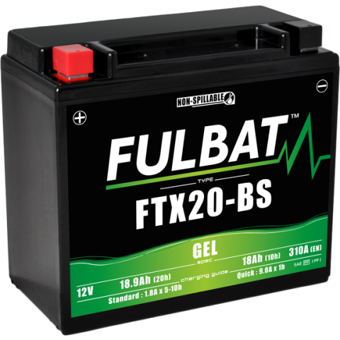 FULBAT GEL Battery 12V/18Ah FTX20-BS (YTX20-BS) ACCESS SHADE, XTREME, ARCTIC CAT, HARLEY DAVIDSON