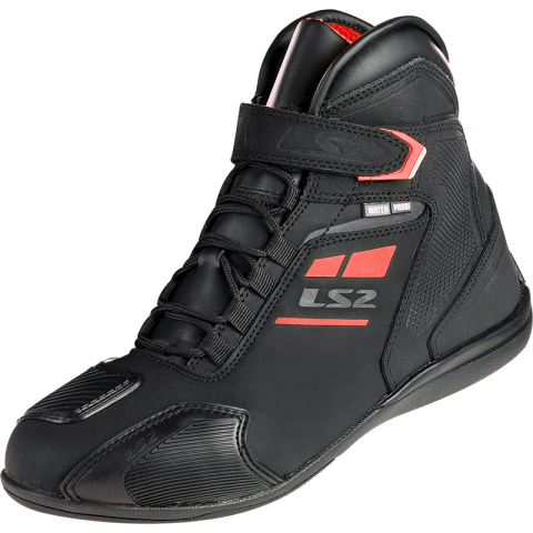 LS2 GARRA LADY BOOTS WP BLACK RED