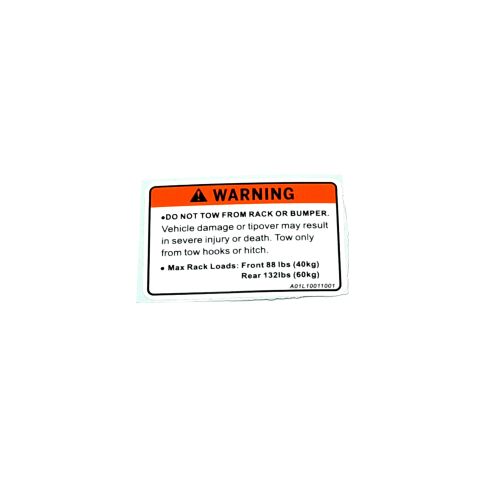 SHELF LOAD LABEL