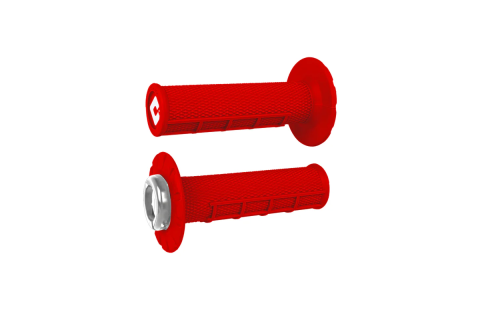 ODI GRIPS Half-Waffle V2.1 ATV MX Grip 125mm Bright Red/Silver