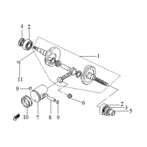 Piston, Crankshaft