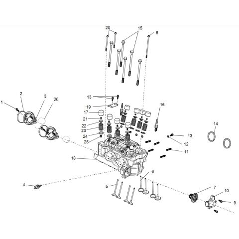 Cylinder head cover sub-assembly