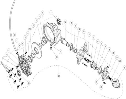 REAR AXLE DIFFERENTIAL THREE ,NO DIFF