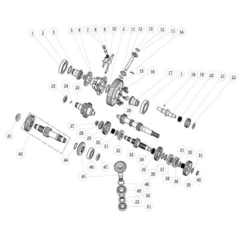 Transmission components（with diff）.