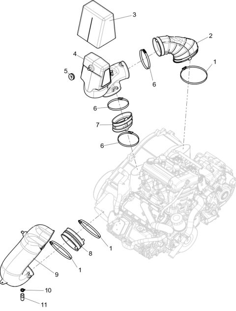 CVT intake and exhaust