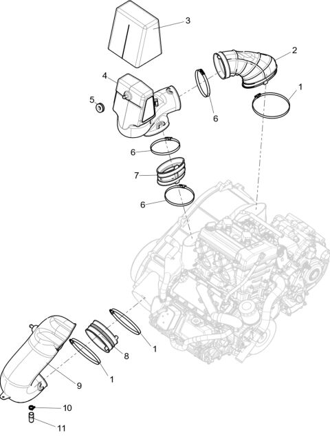 CVT intake and exhaust