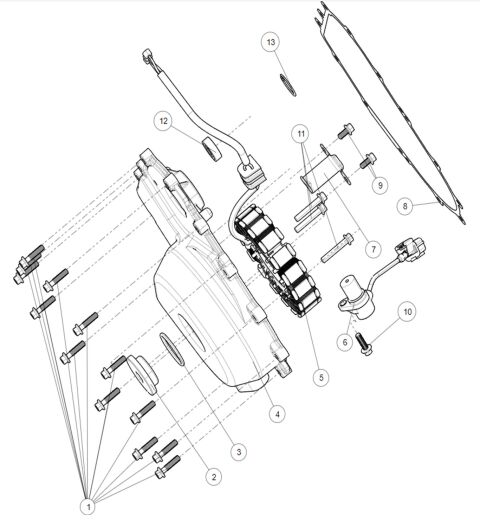 Left crankcase cover.