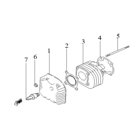 Cylinder,Cylinder Head & Spark Plug