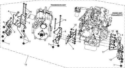 Engine&Transmission Mounting Parts Exploded View